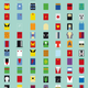 Illustration for article titled 77 superheroes represented as minimalist rectangles